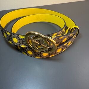NEW GUCCI AUTHENTIC interlocking belt yellow size 95 - 38 Supreme Monogram Moon